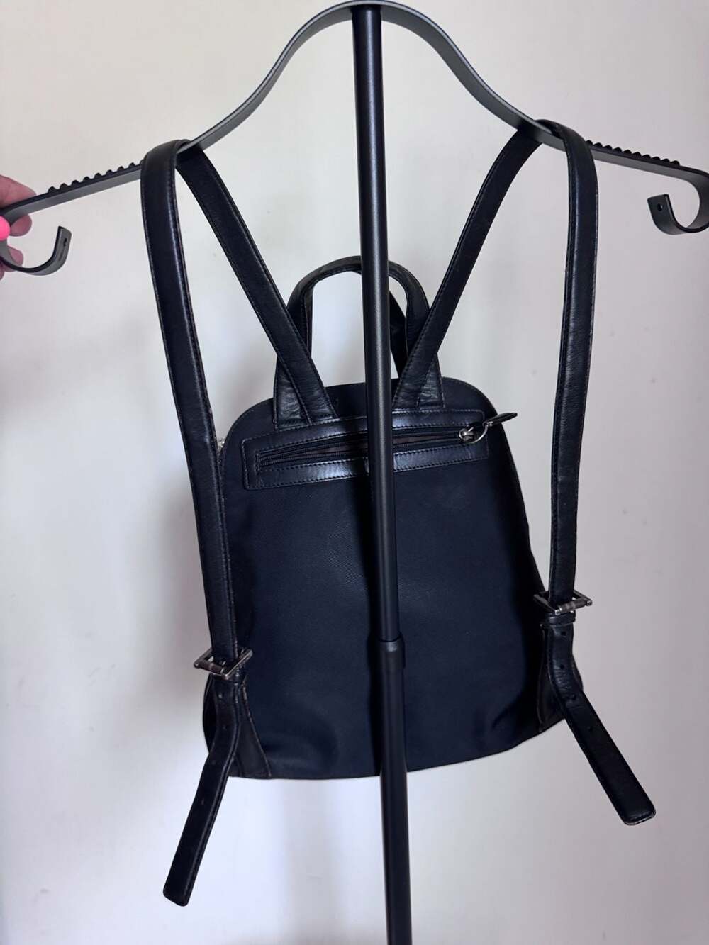 Vintage Coach Black Nylon Leather Trim Mini Backpack Bag No. 9K-7404 Y2K - Picture 2 of 10